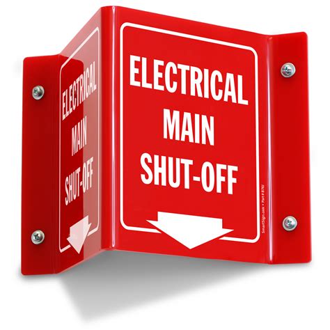 electrical shut off box sticker|Electrical Main Shut.